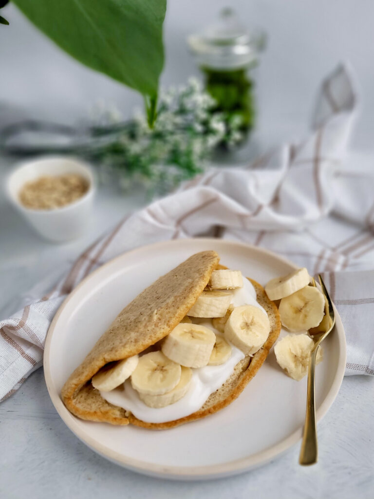 Omlet a'la sernik z bananem