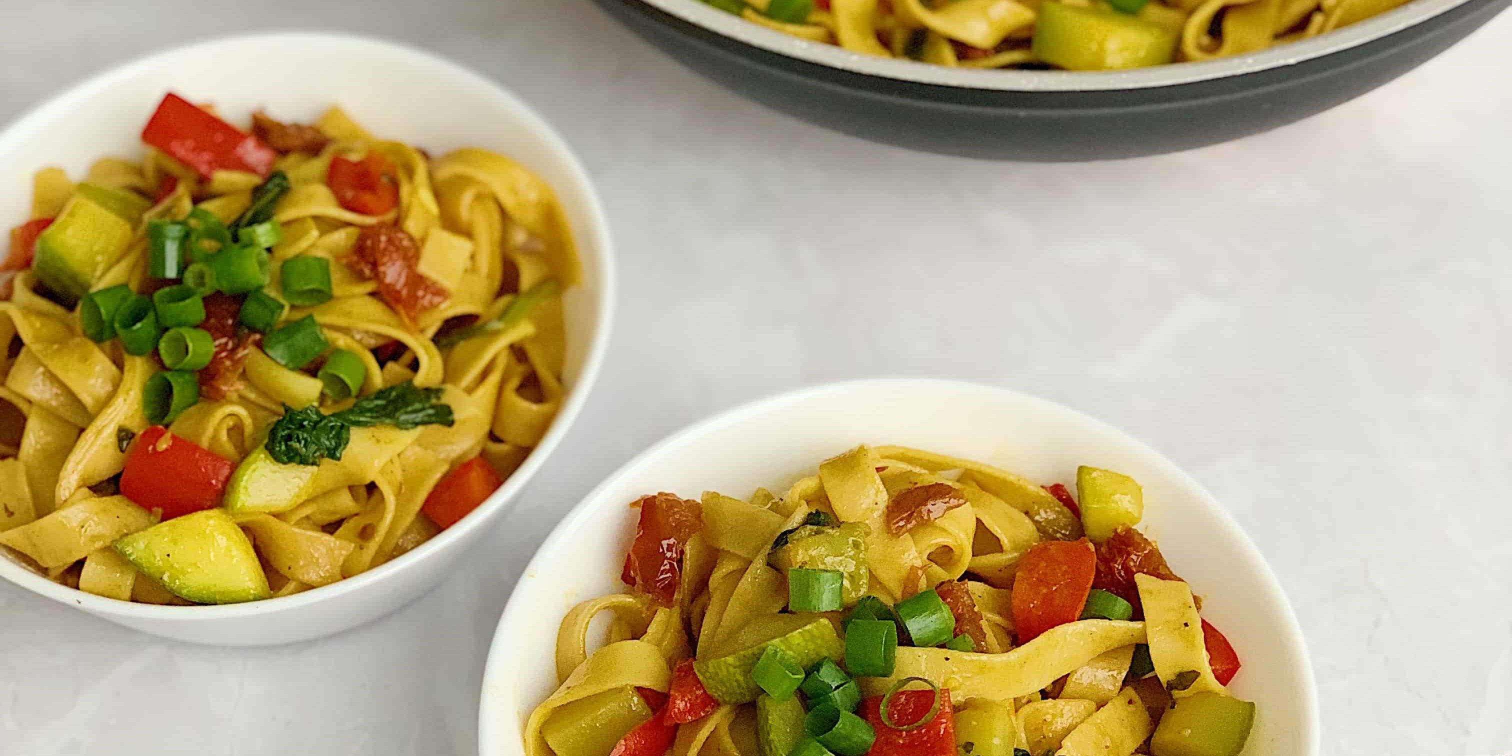 tagliatelle z warzywami