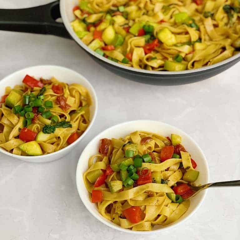 tagliatelle z warzywami