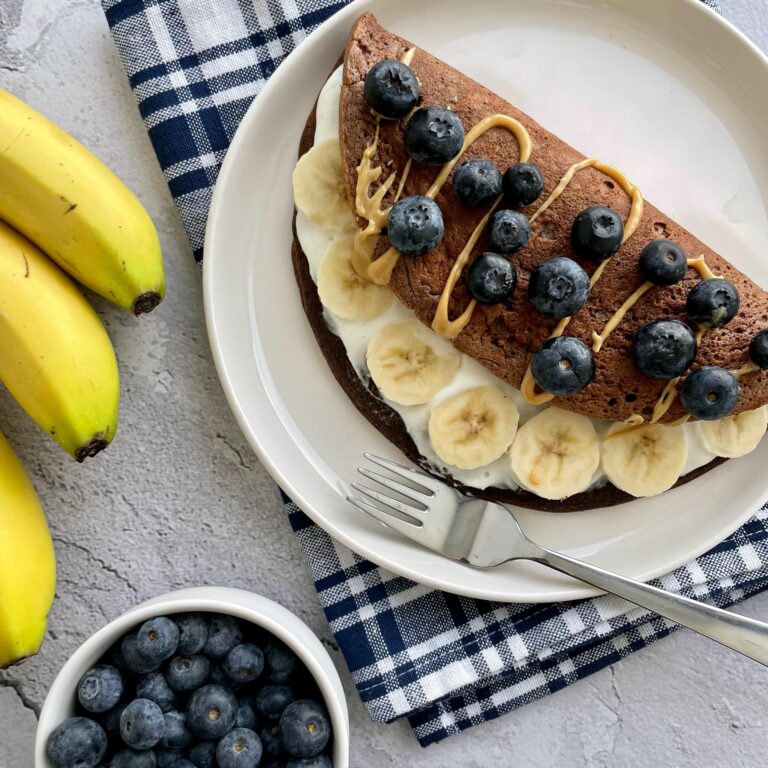 Omlet czekoladowy a'la mleczna kanapka